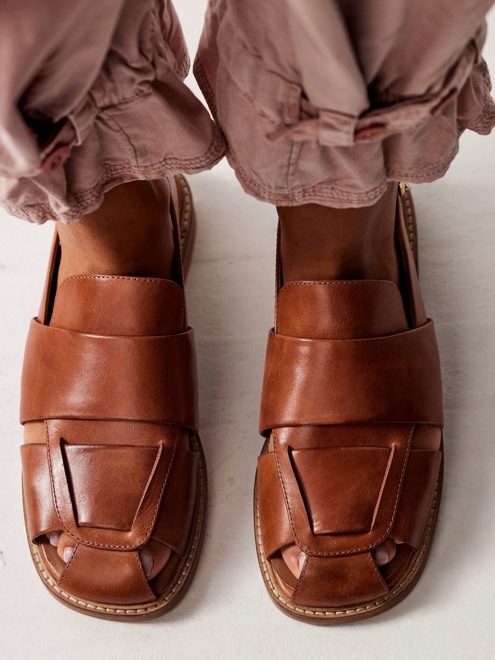 Free People Libby Fisher Flats Size 9 NWOT RT $138 Vachetta
